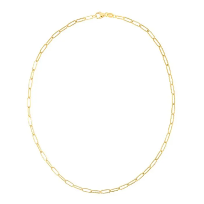 14k 3.3mm Paper Clip Anklet