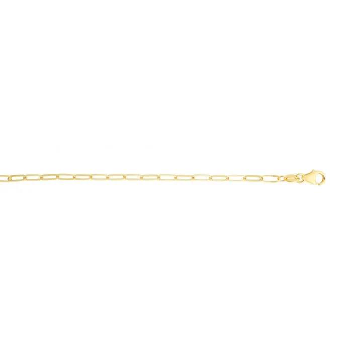 14k 3.3mm Paper Clip Anklet