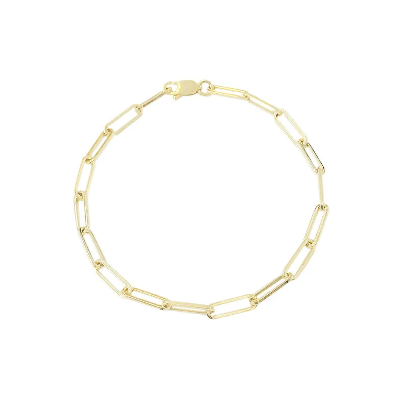 14k 3.3mm Paper Clip Anklet