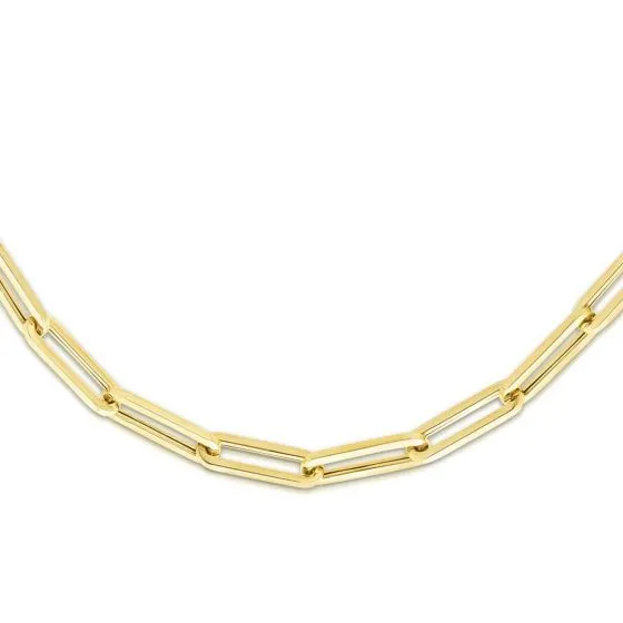 14k 4.2mm Paper Clip Anklet