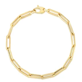 14k 4.2mm Paper Clip Anklet