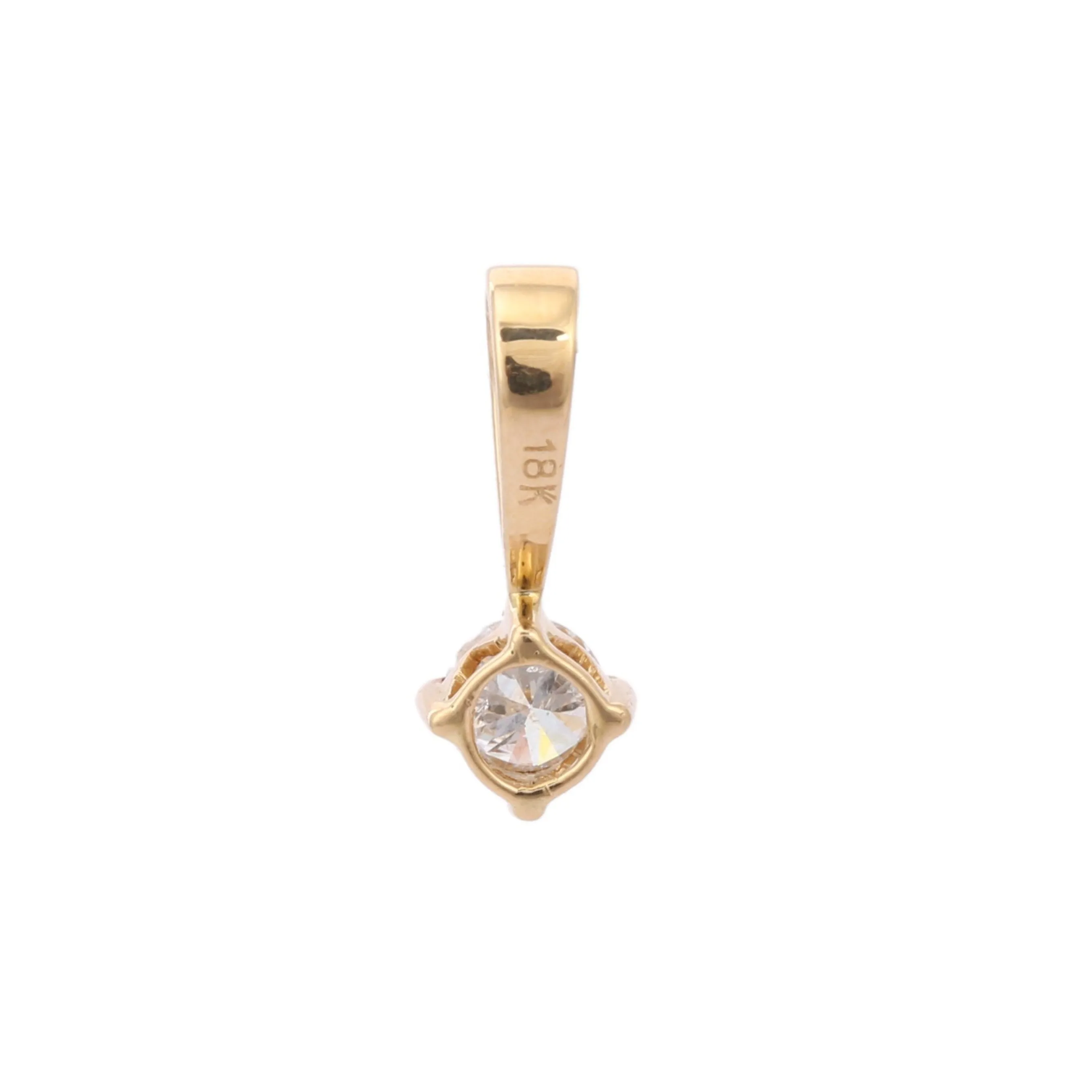 18K Gold Diamond Pendant