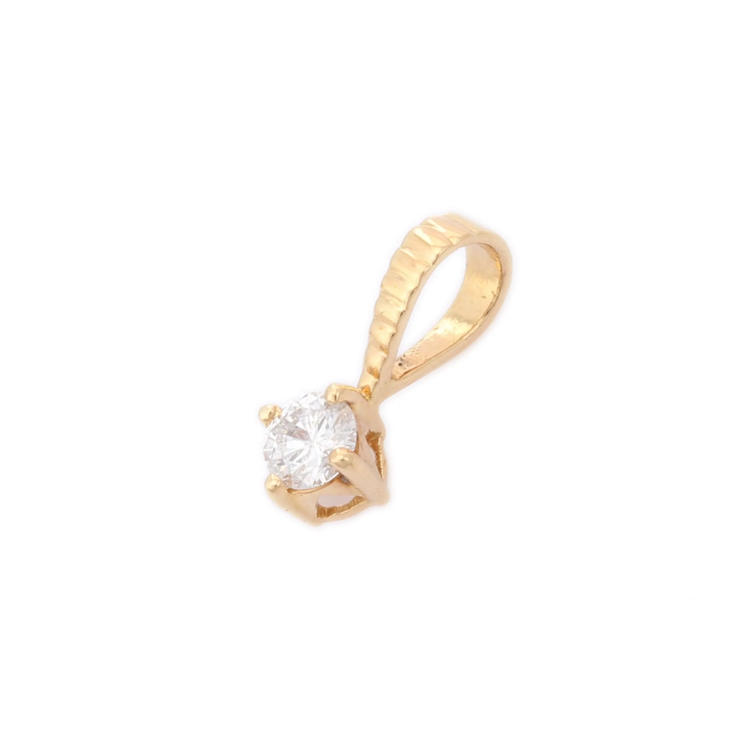 18K Gold Diamond Pendant