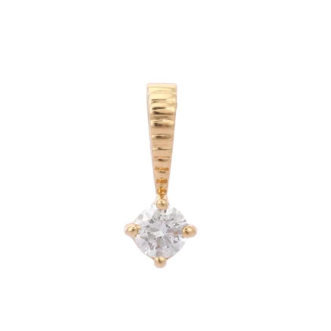 18K Gold Diamond Pendant