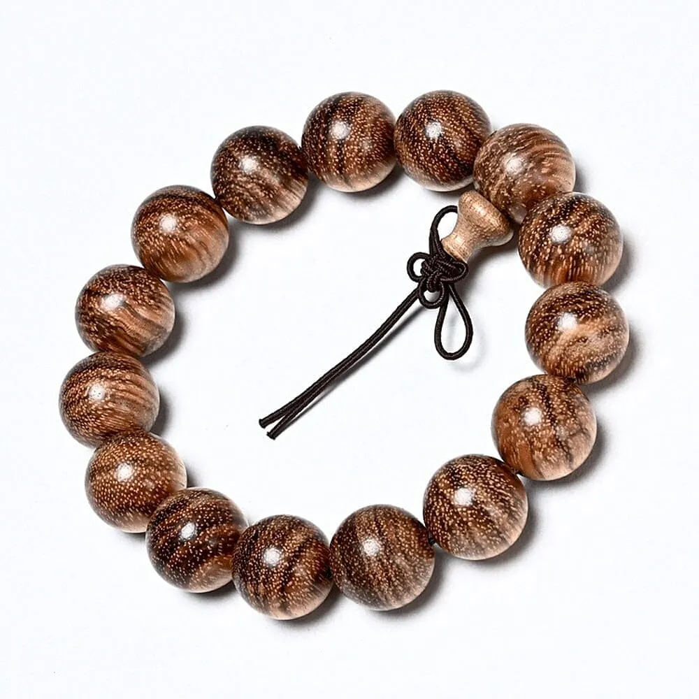 Agarwood Wooden Tiger Eye Pattern Bracelets