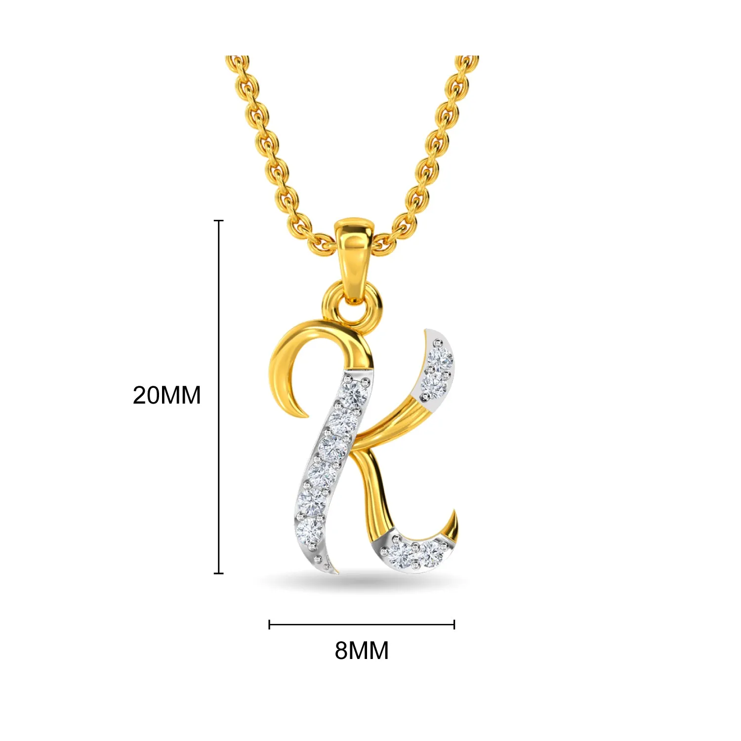 Alphabet K Pendant