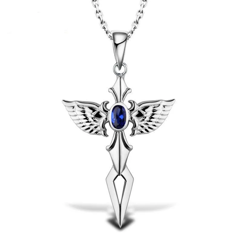 Angel Sword Cross Pendant