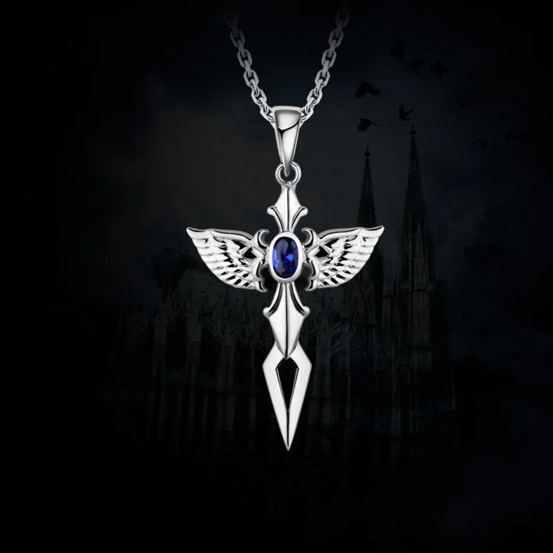 Angel Sword Cross Pendant