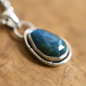 Apatite Heartland Pendant - .925 Sterling Silver - Apatite Necklace - Silversmith Pendant