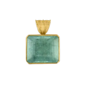 Aquamarine Block Pendant