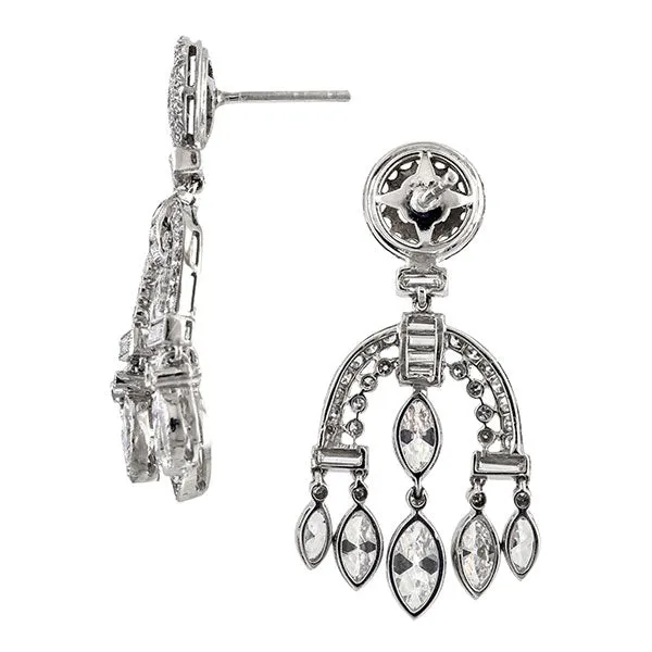 Art Deco Diamond Drop Earrings