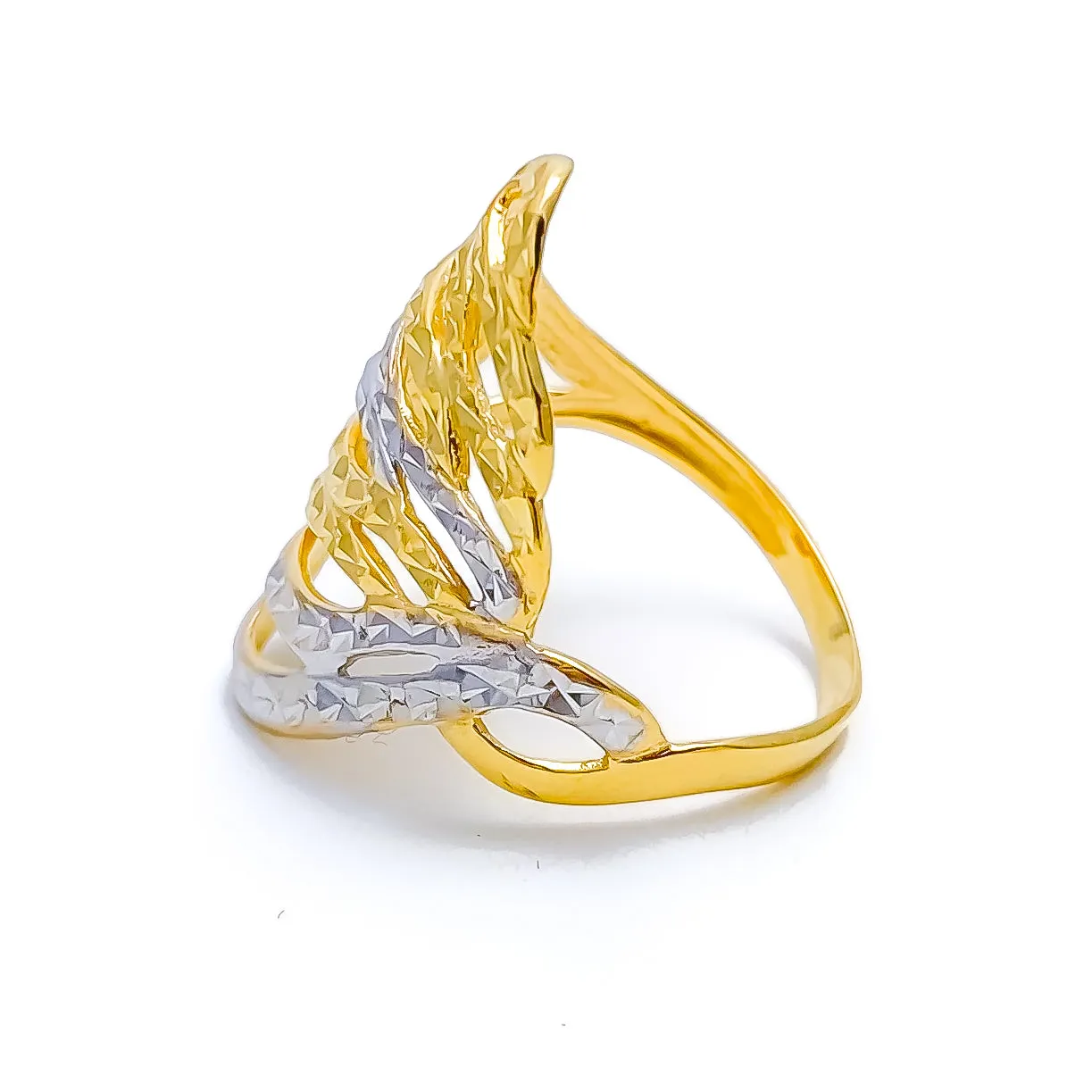 Asymmetrical Elongated Loop Ring