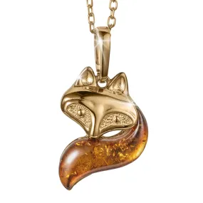 Baltic Amber Fox Pendant