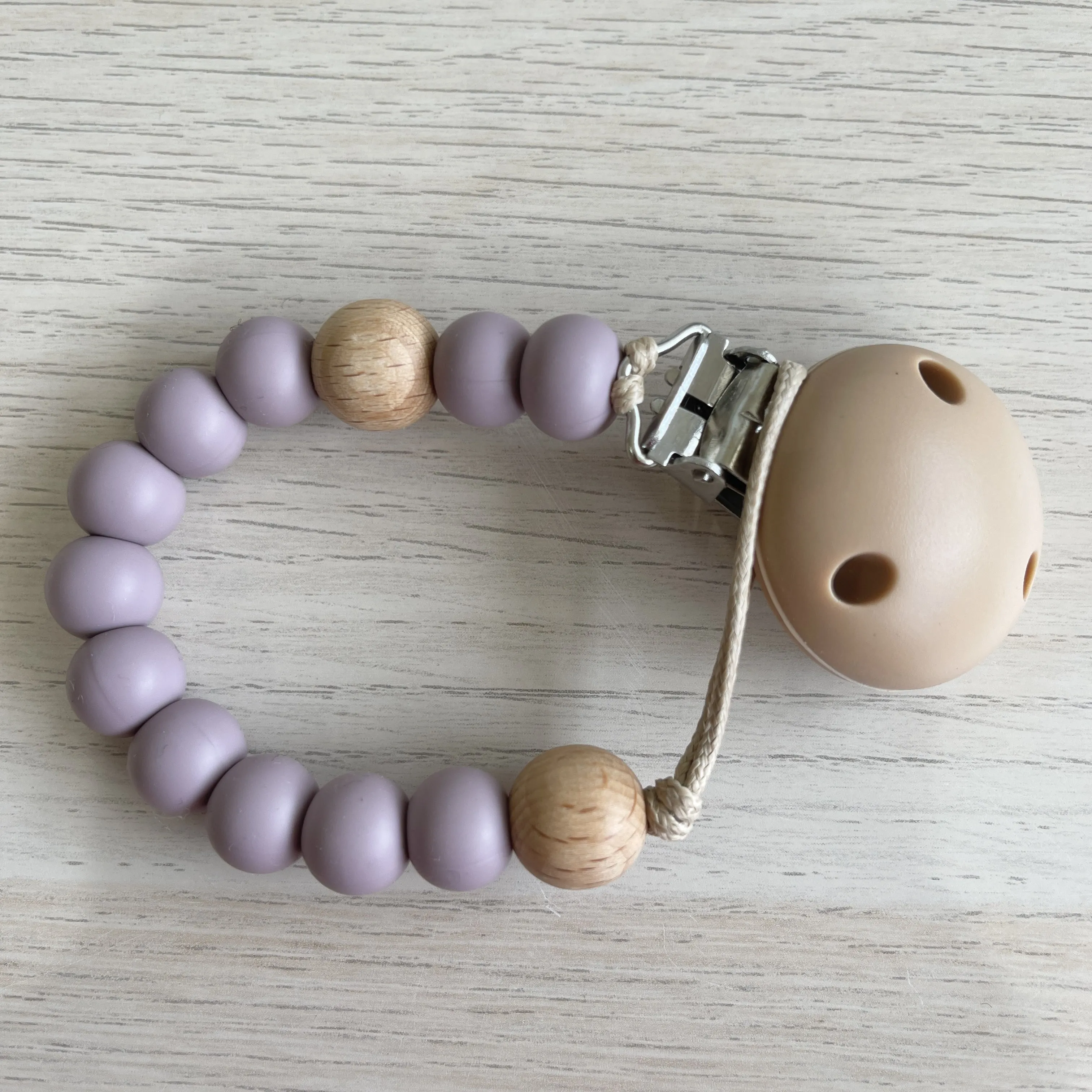 Basics Pacifier Clip - Mauve