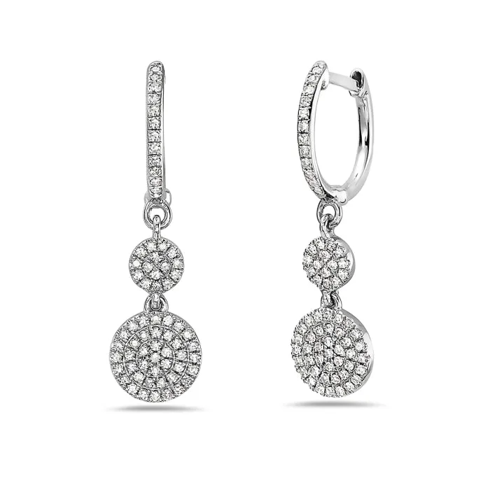 Bassali Drop White Gold Earrings