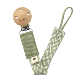 Bibs Dummy Clip - Sage/Ivory