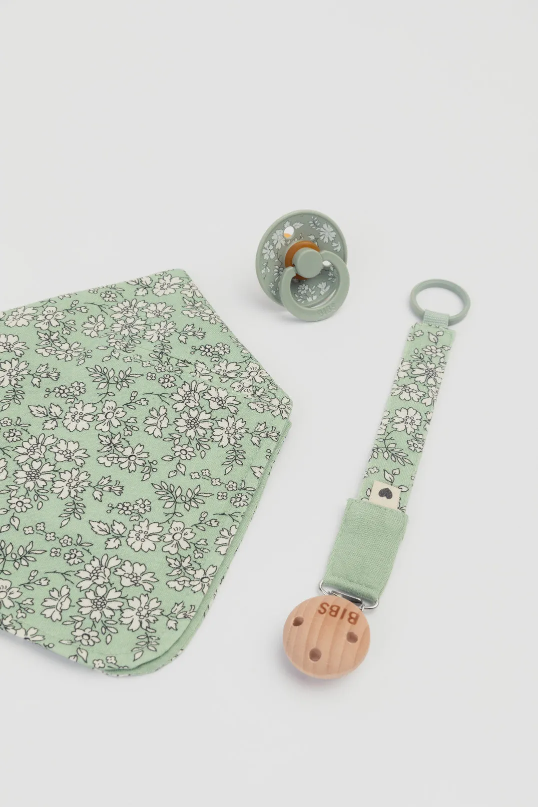 BIBS x LIBERTY Pacifier Clip - Capel/Sage