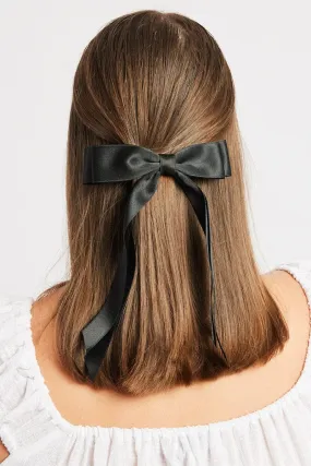 Black Bow Hair Clip