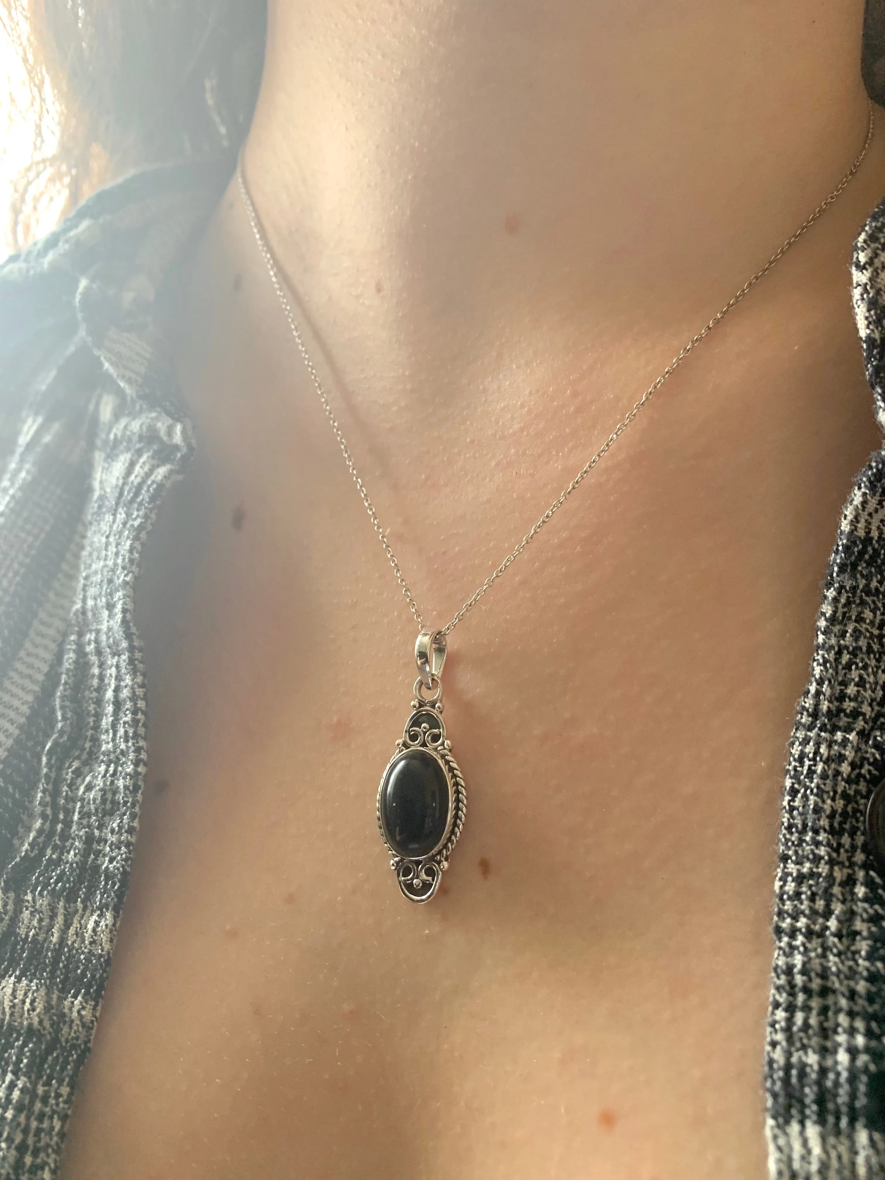 Black Onyx Agrippa Pendant