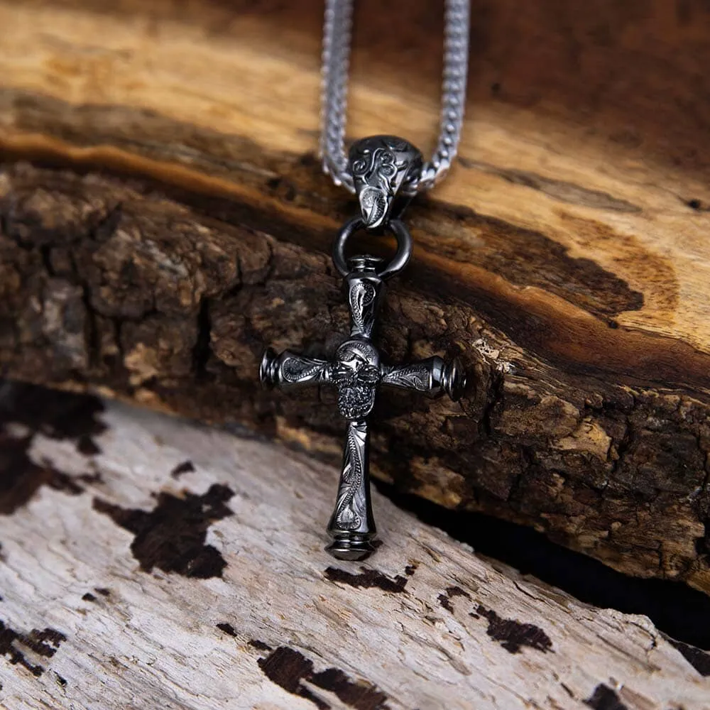 Black Skull Cross Pendant