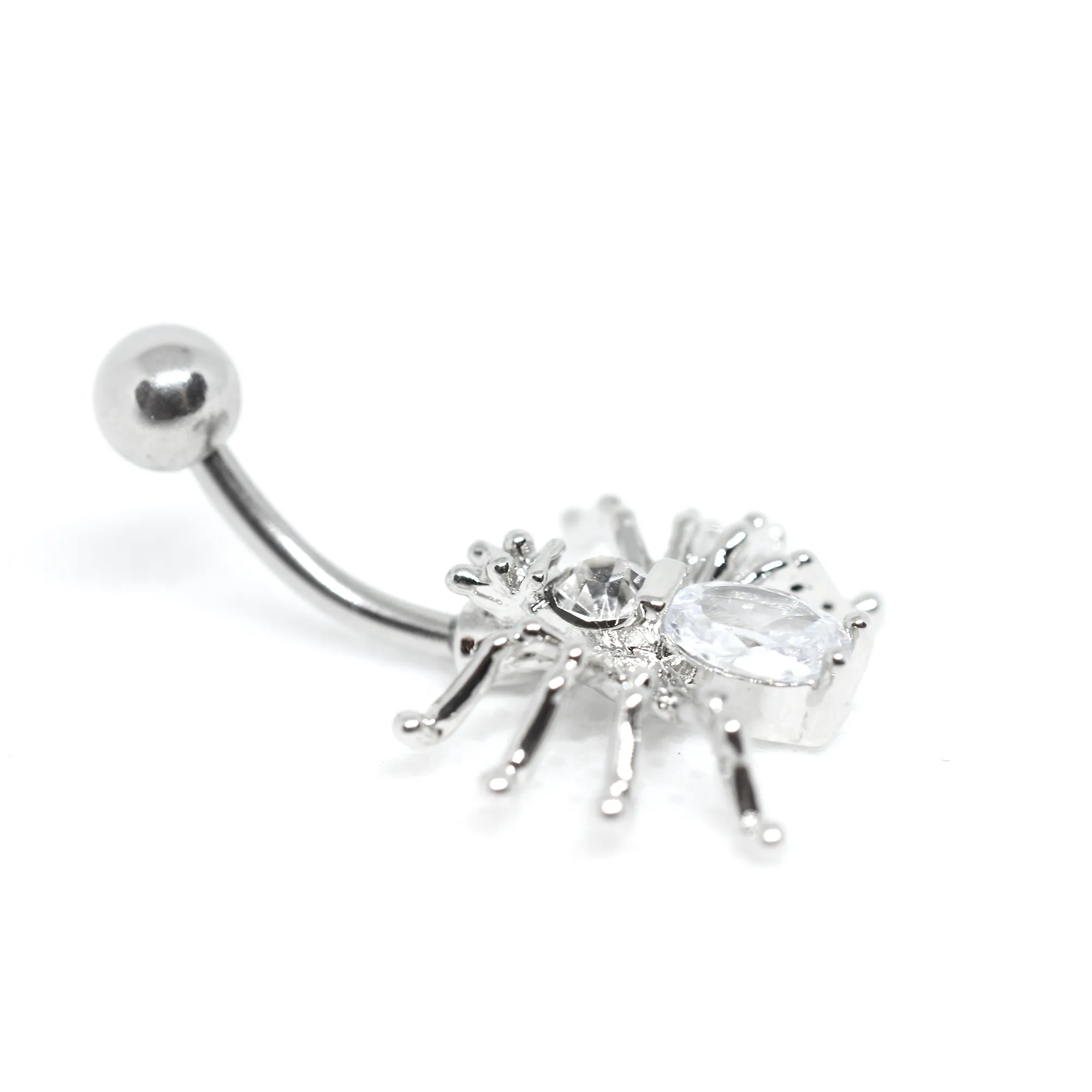 Black Spider Belly Ring