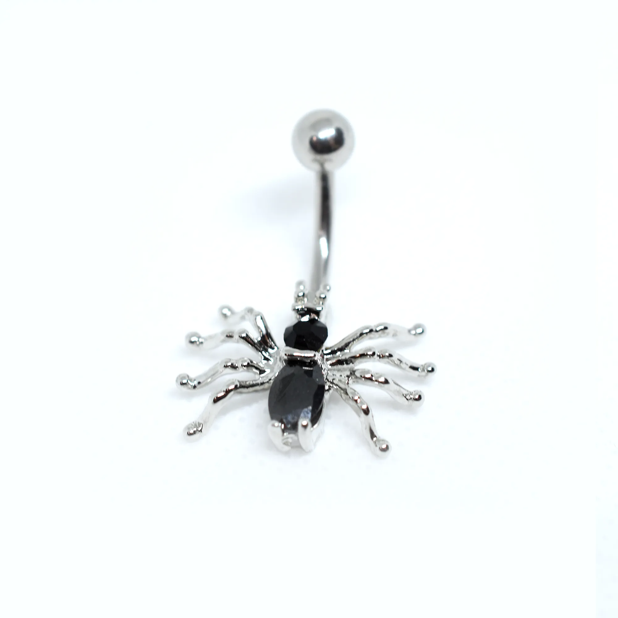 Black Spider Belly Ring