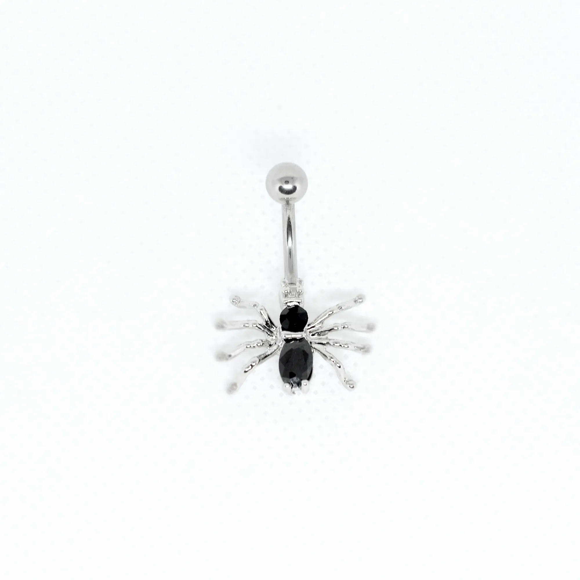 Black Spider Belly Ring