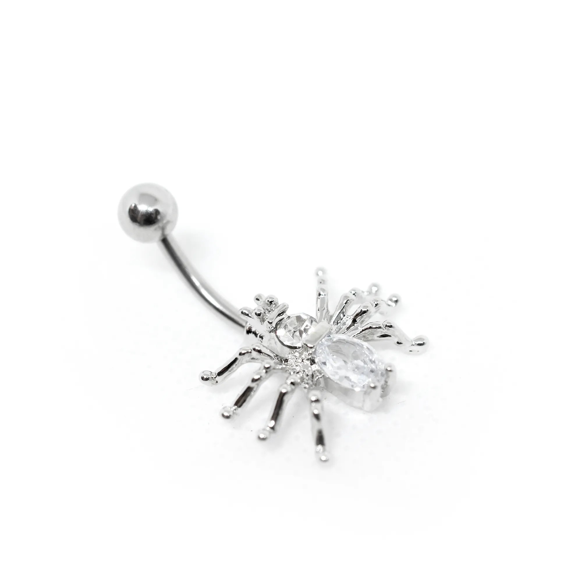 Black Spider Belly Ring