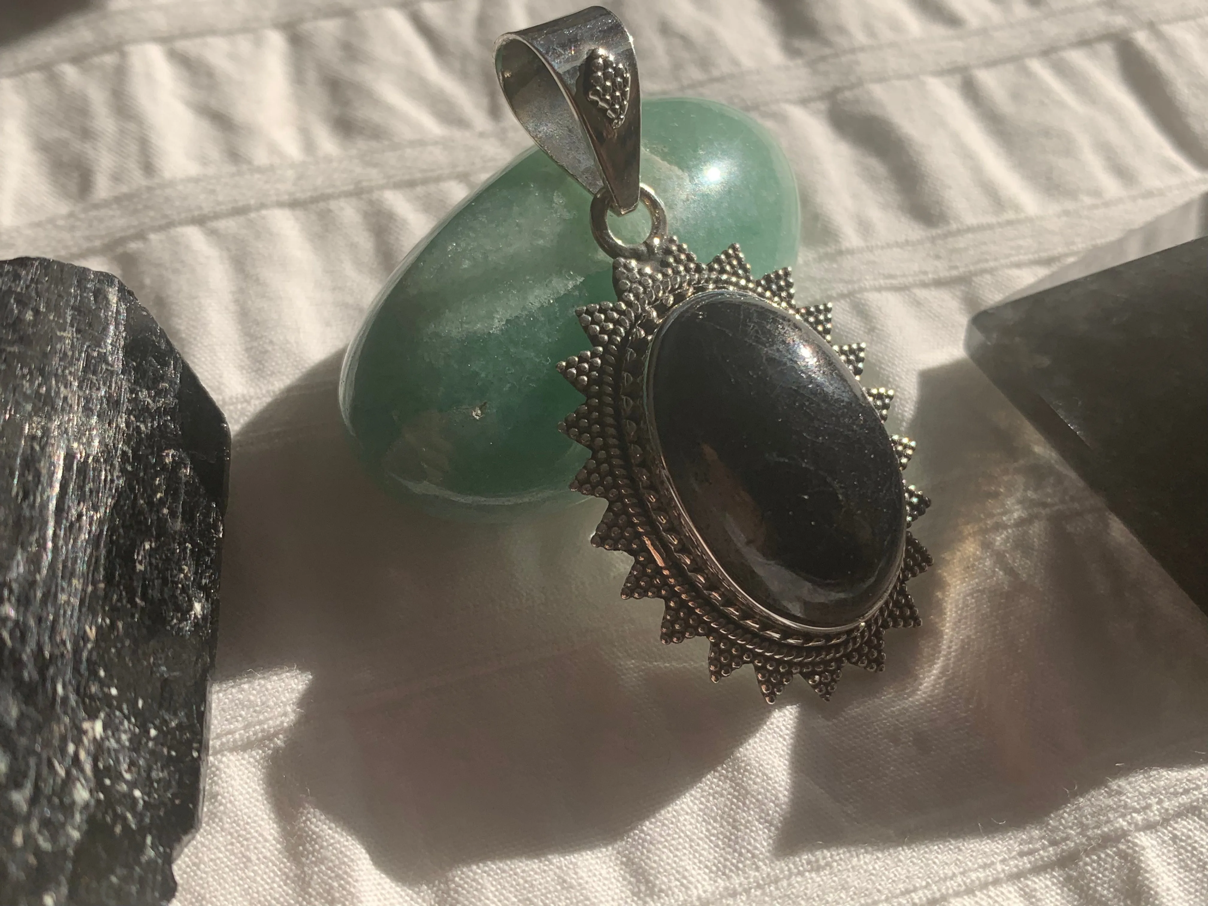 Black Tourmaline Rhona Pendant