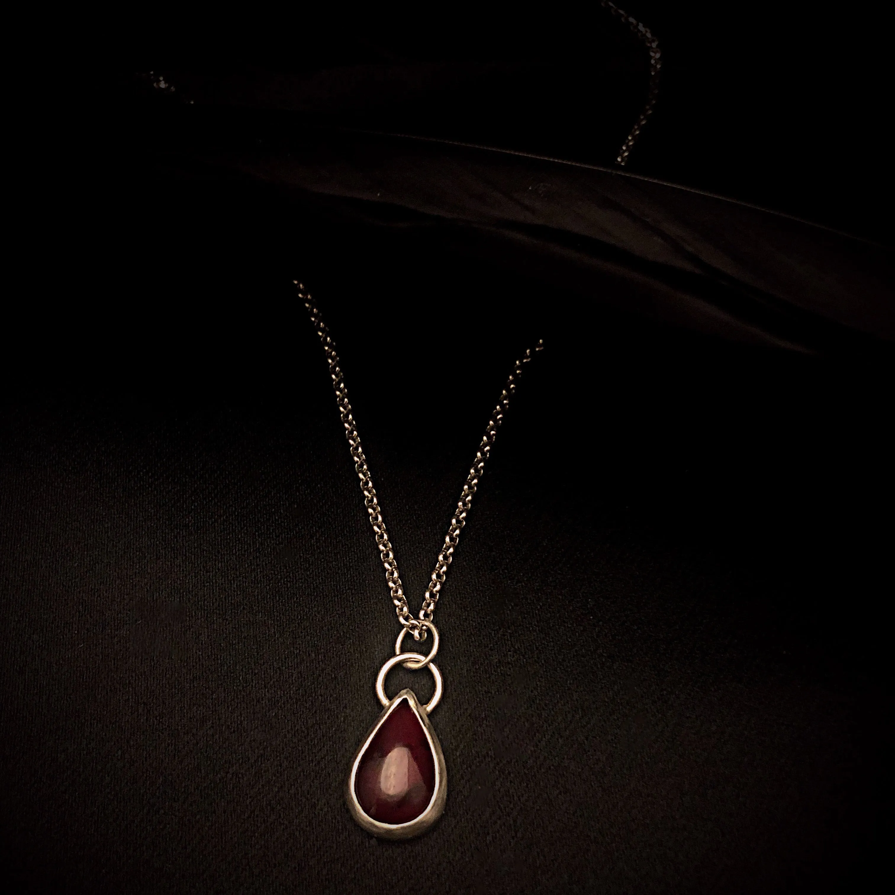 Blood Drop 925 Necklace