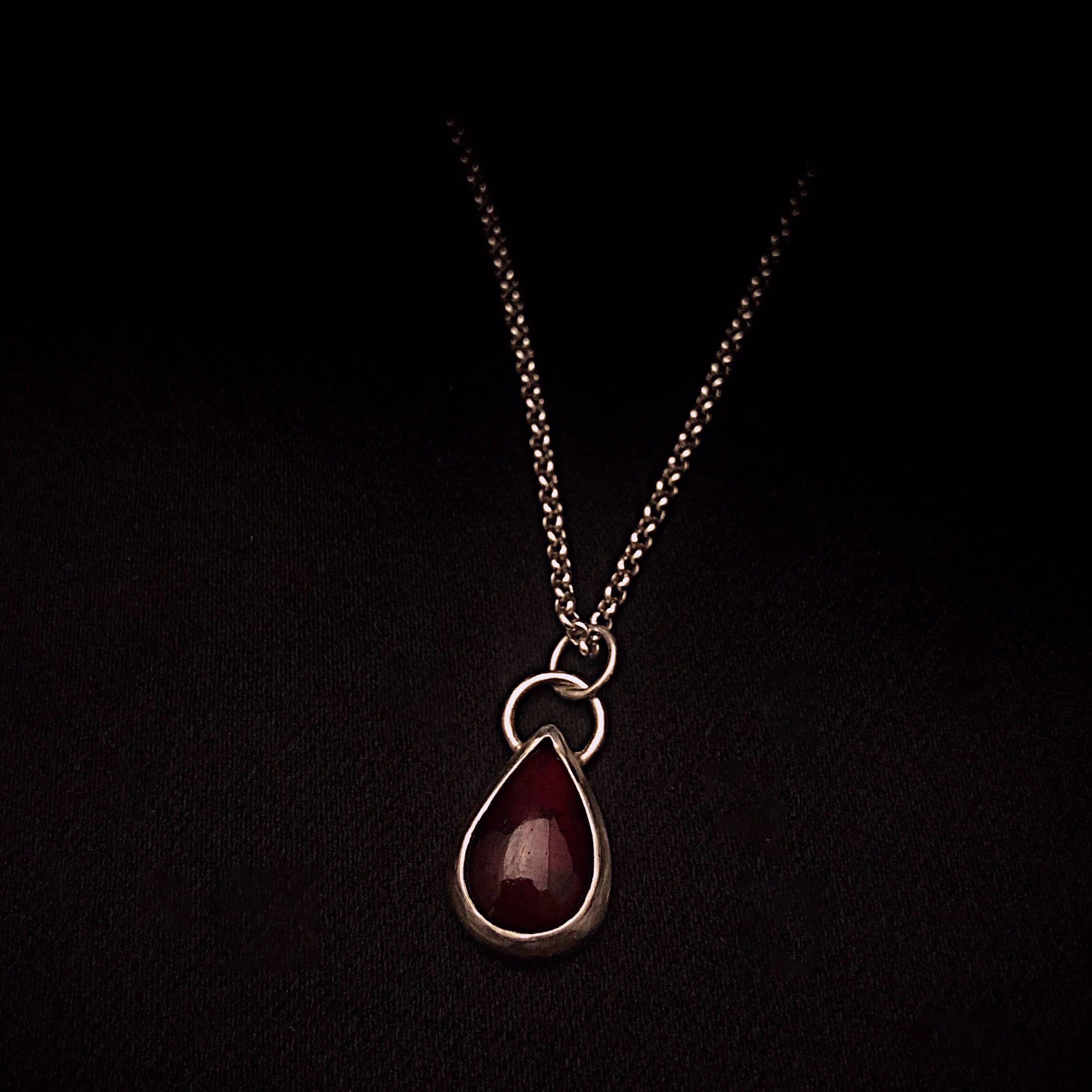 Blood Drop 925 Necklace