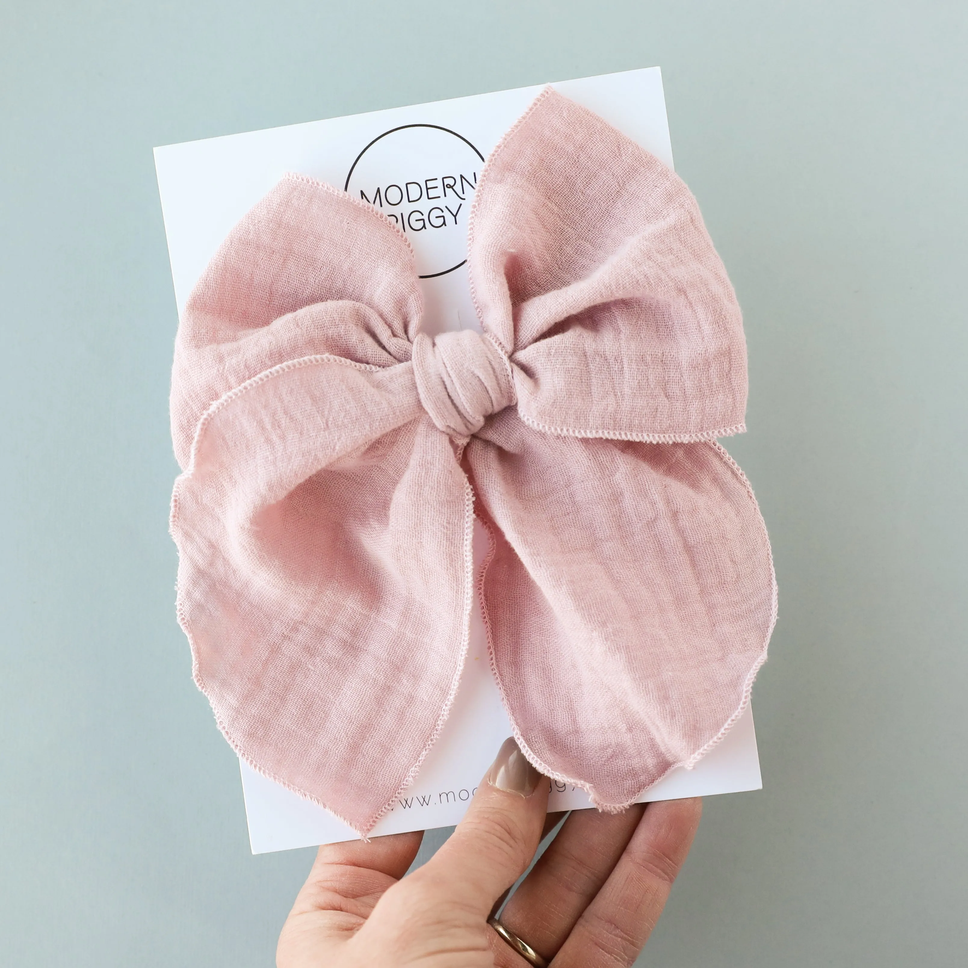 Blush | Gauze Party Bow