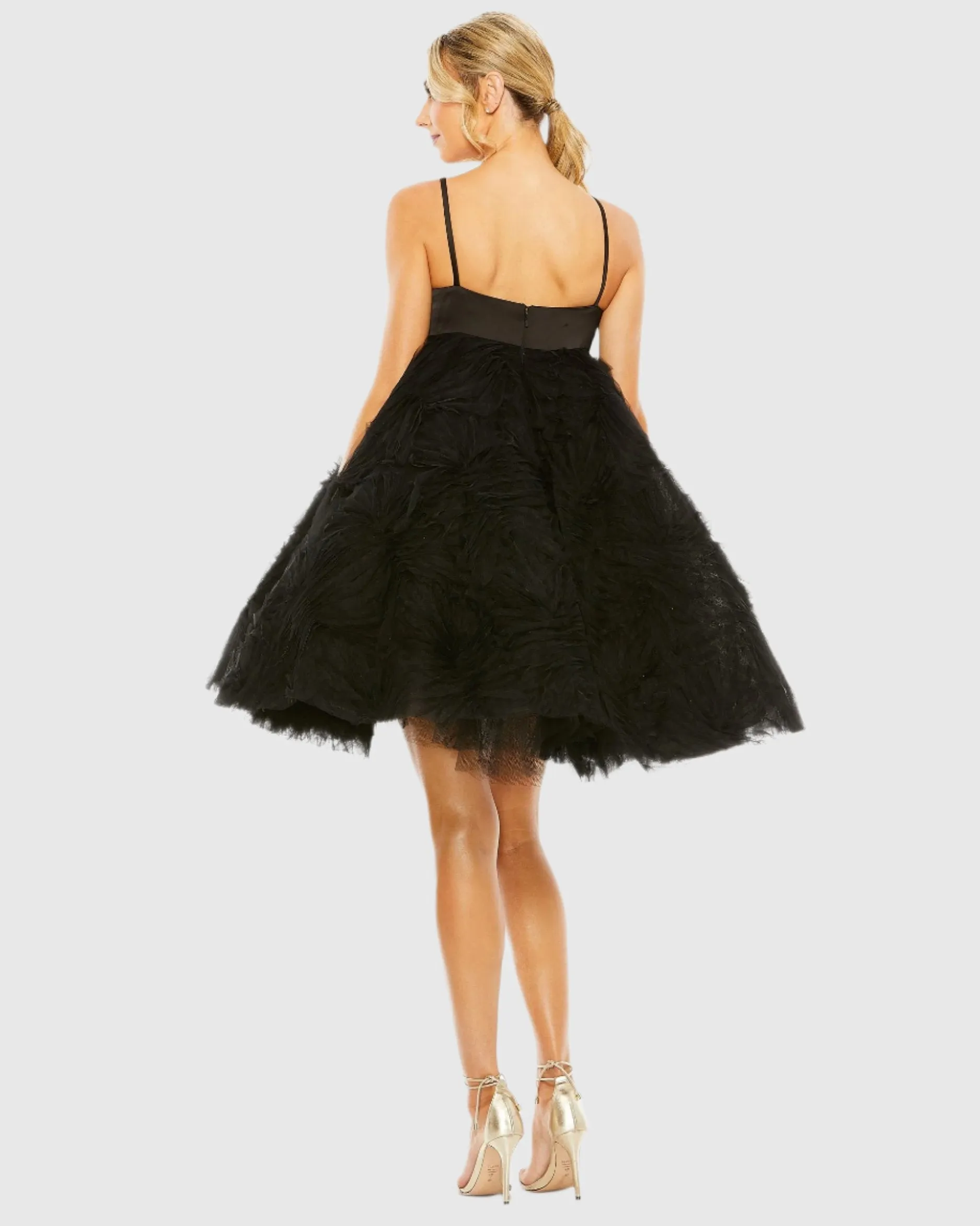 Bow Front Tulle Mini Dress