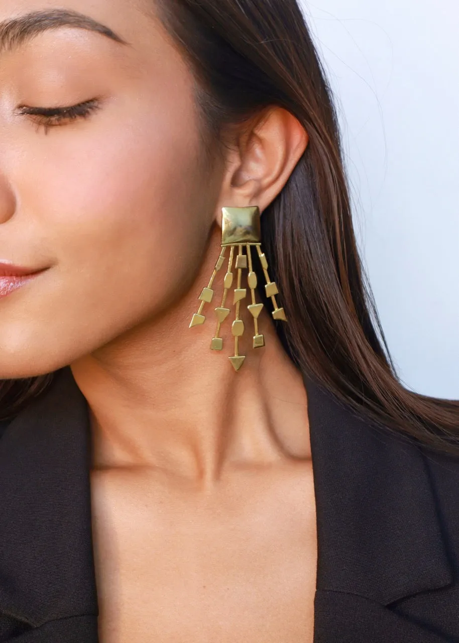 Brass - Kama Drop Earrings