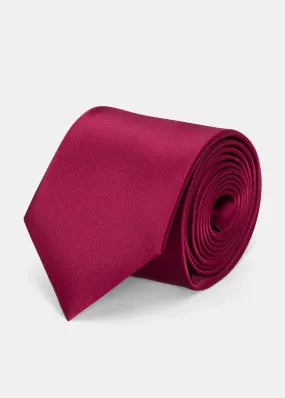 Burgundy Plain Tie