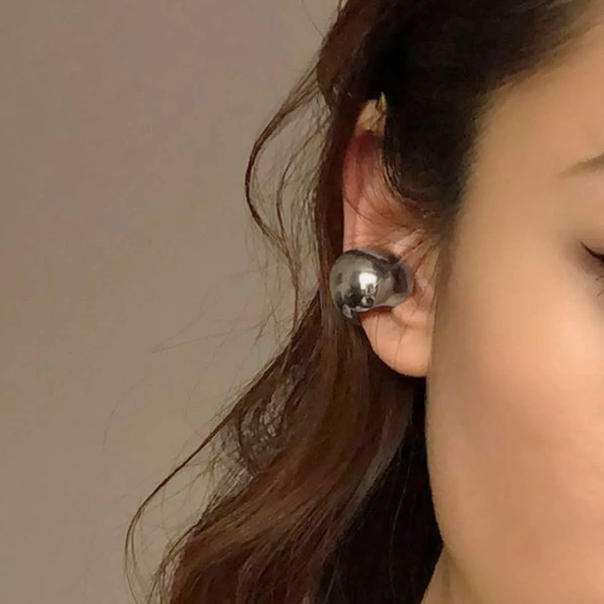 Chunky Silver Plated Ear Cuff