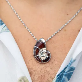 Cocobolo Nautilus Shell Pendant