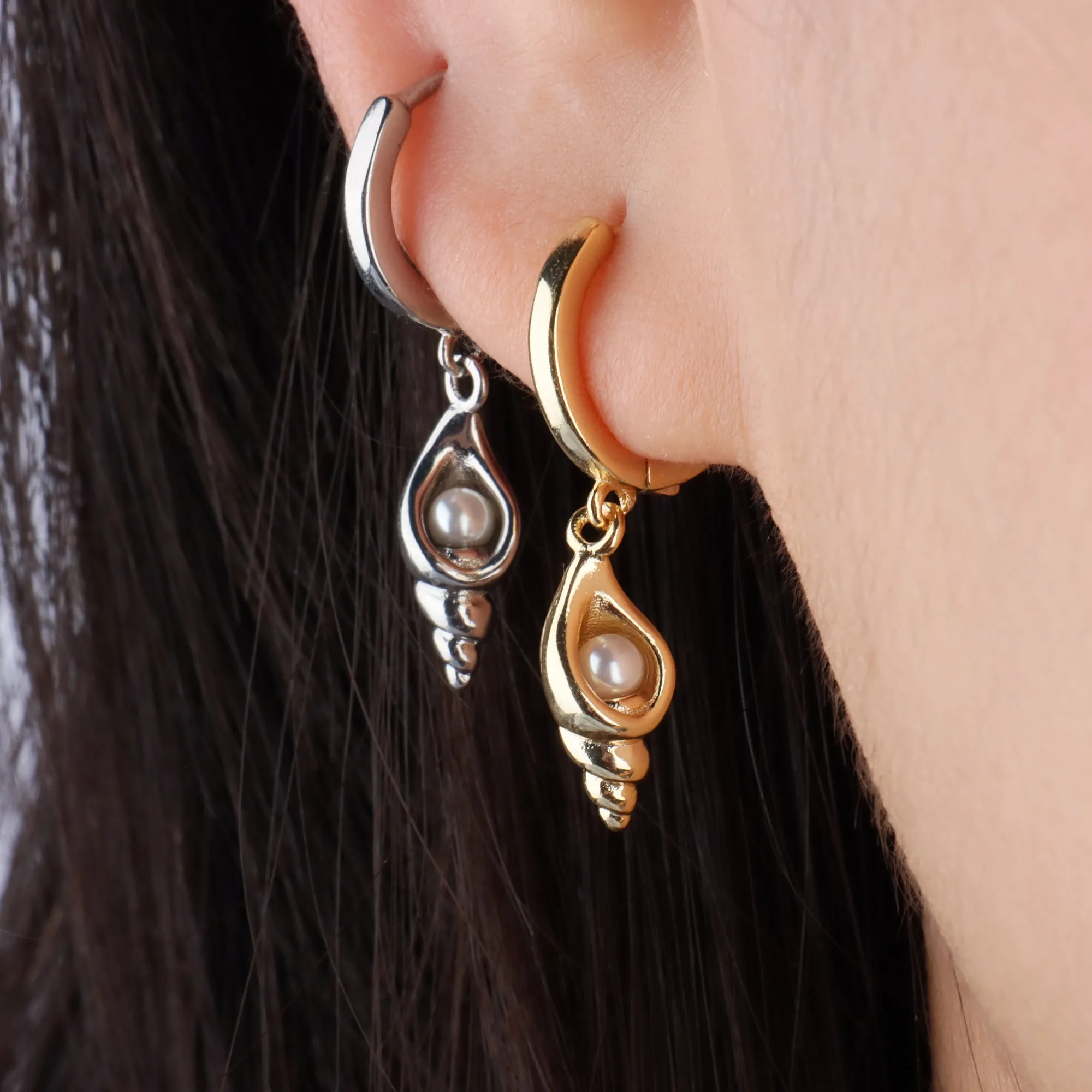 Conch Drop Earrings