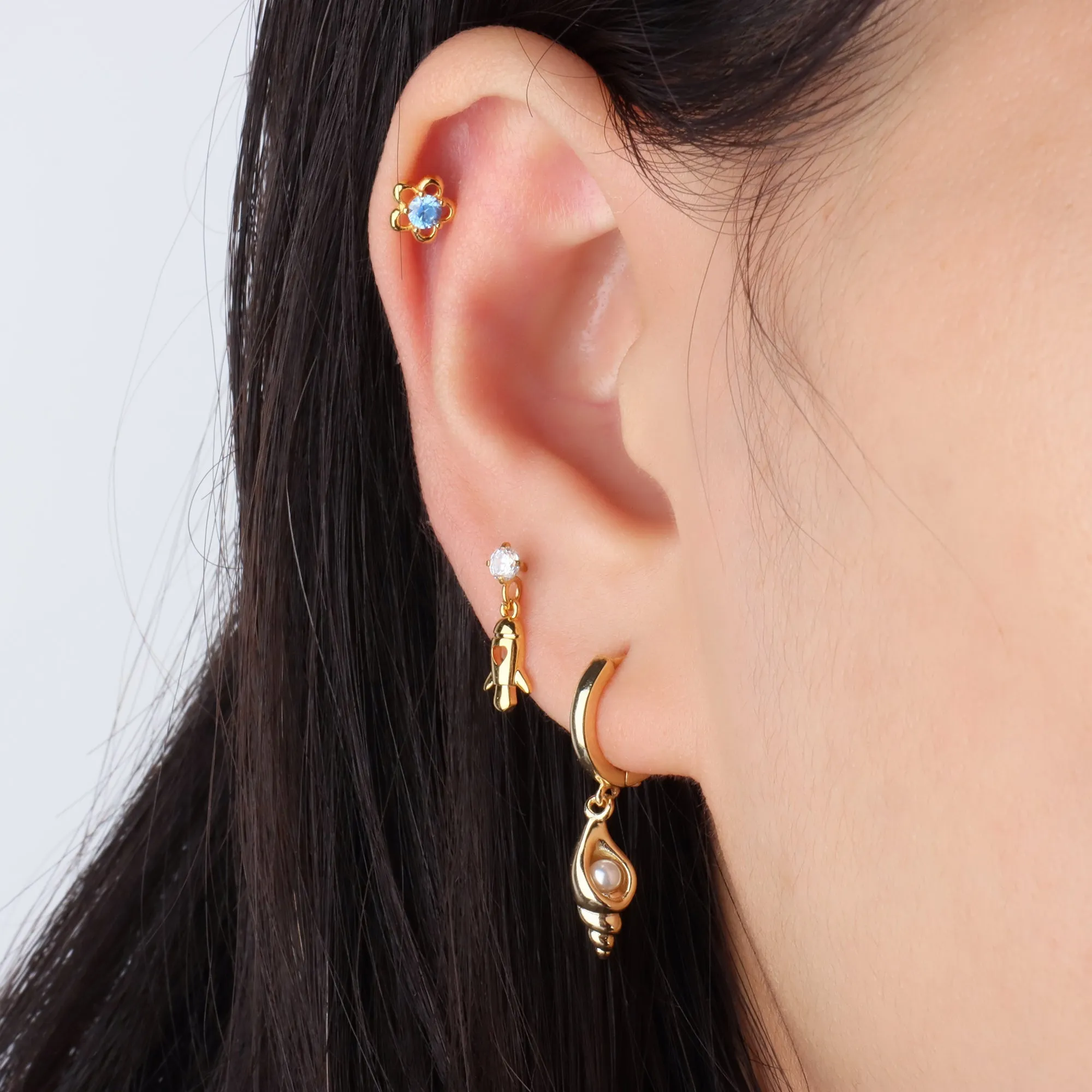 Conch Drop Earrings