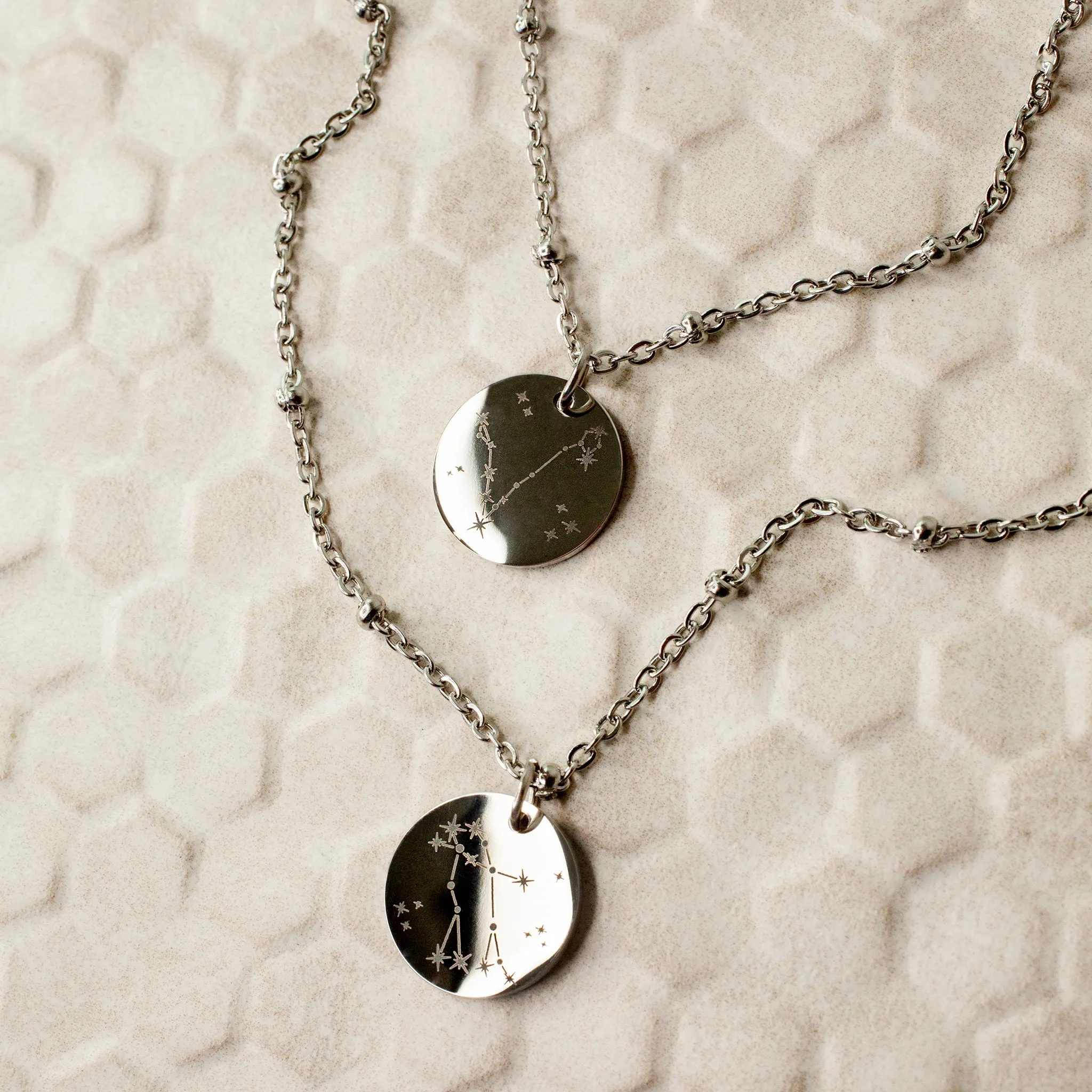 Constellation Engraved Pendant Necklace