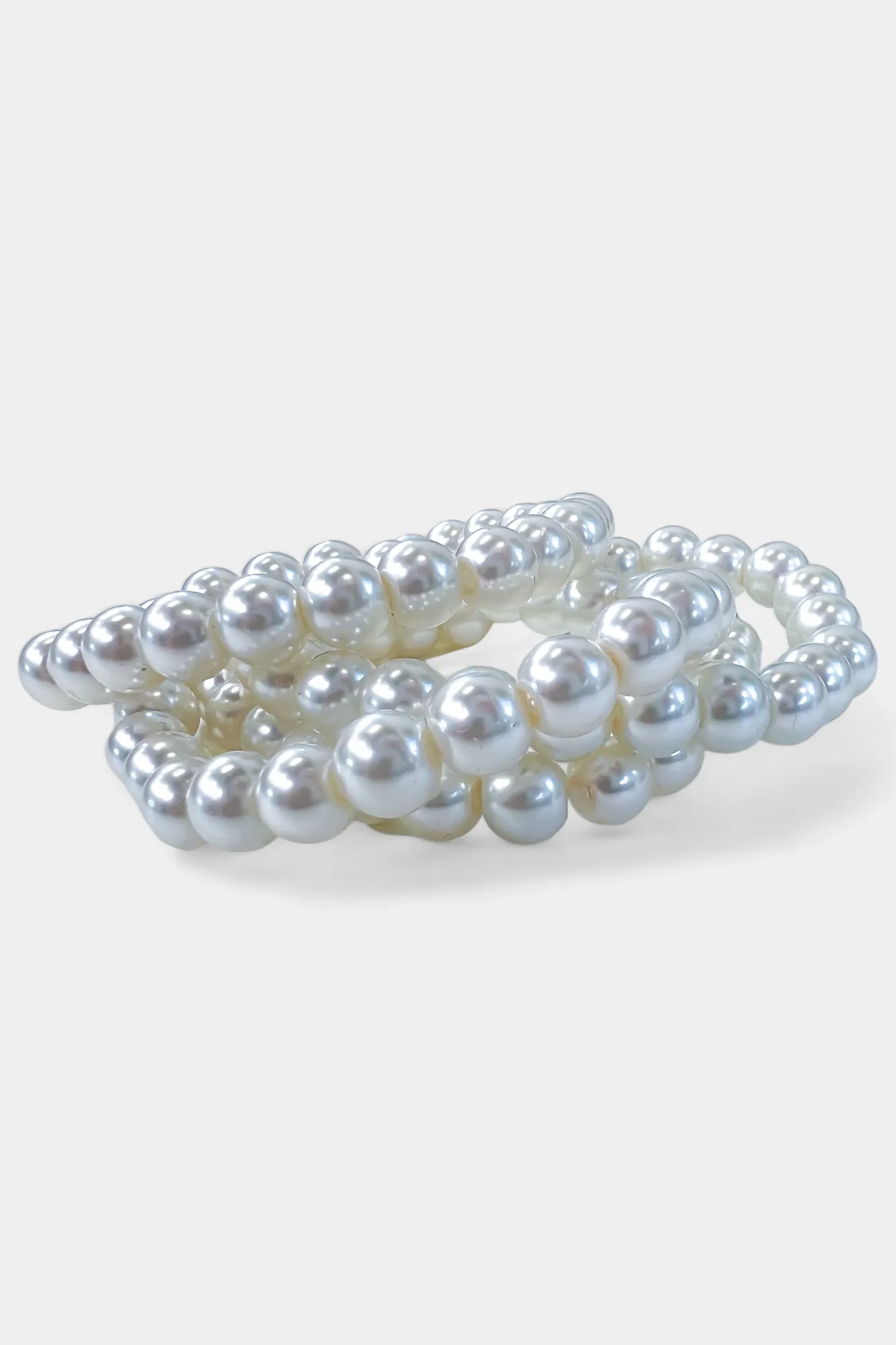 Cream Pearl Stretch Bracelets