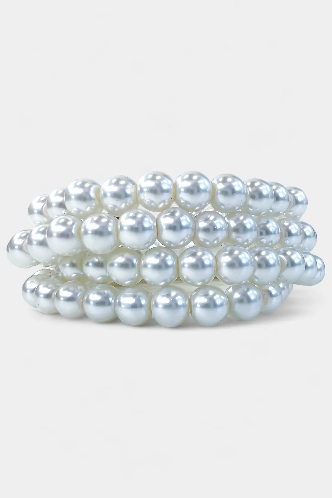 Cream Pearl Stretch Bracelets