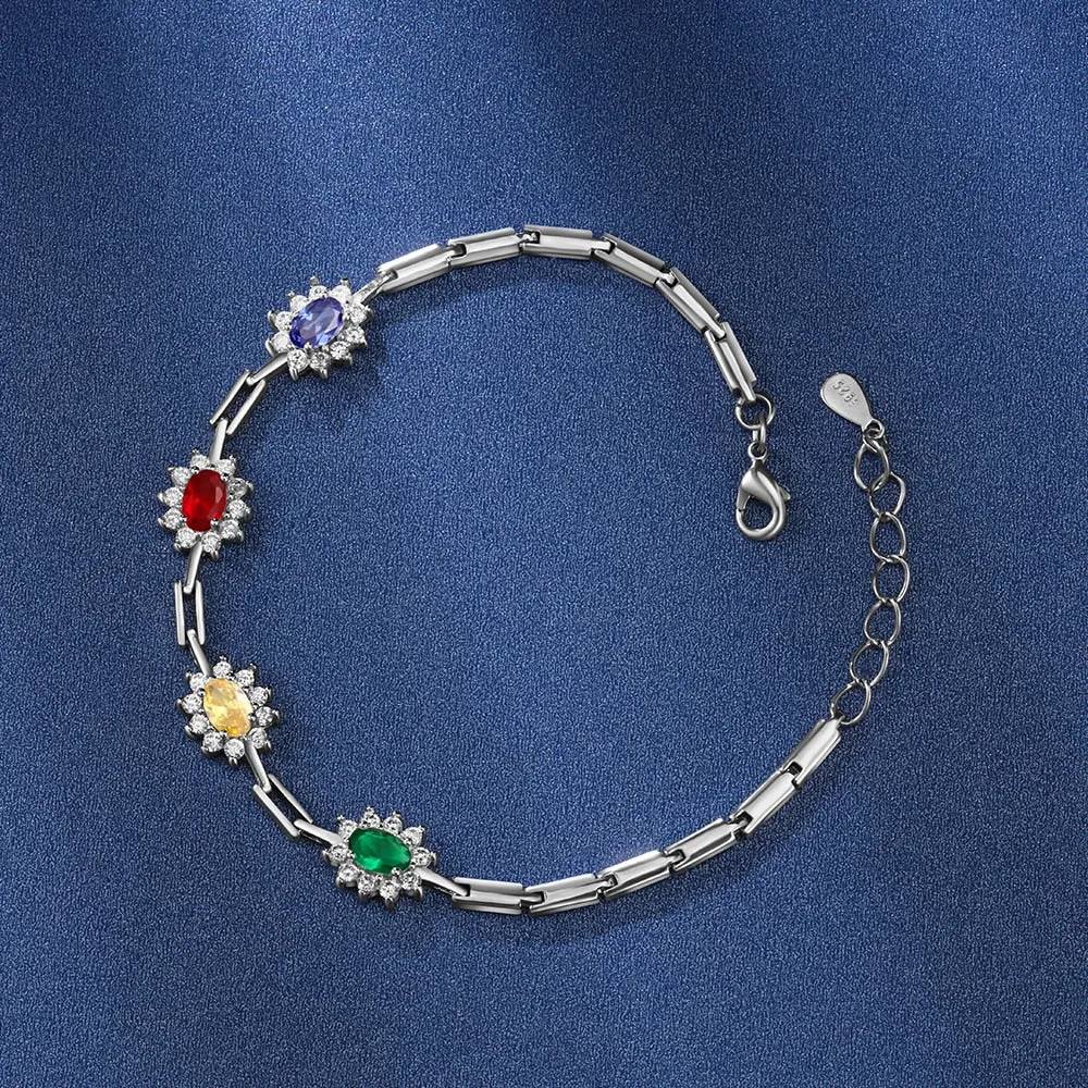 Customized Birthstone Sparkling Cubic Zirconia Bracelets