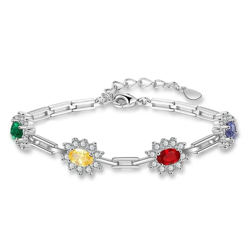 Customized Birthstone Sparkling Cubic Zirconia Bracelets