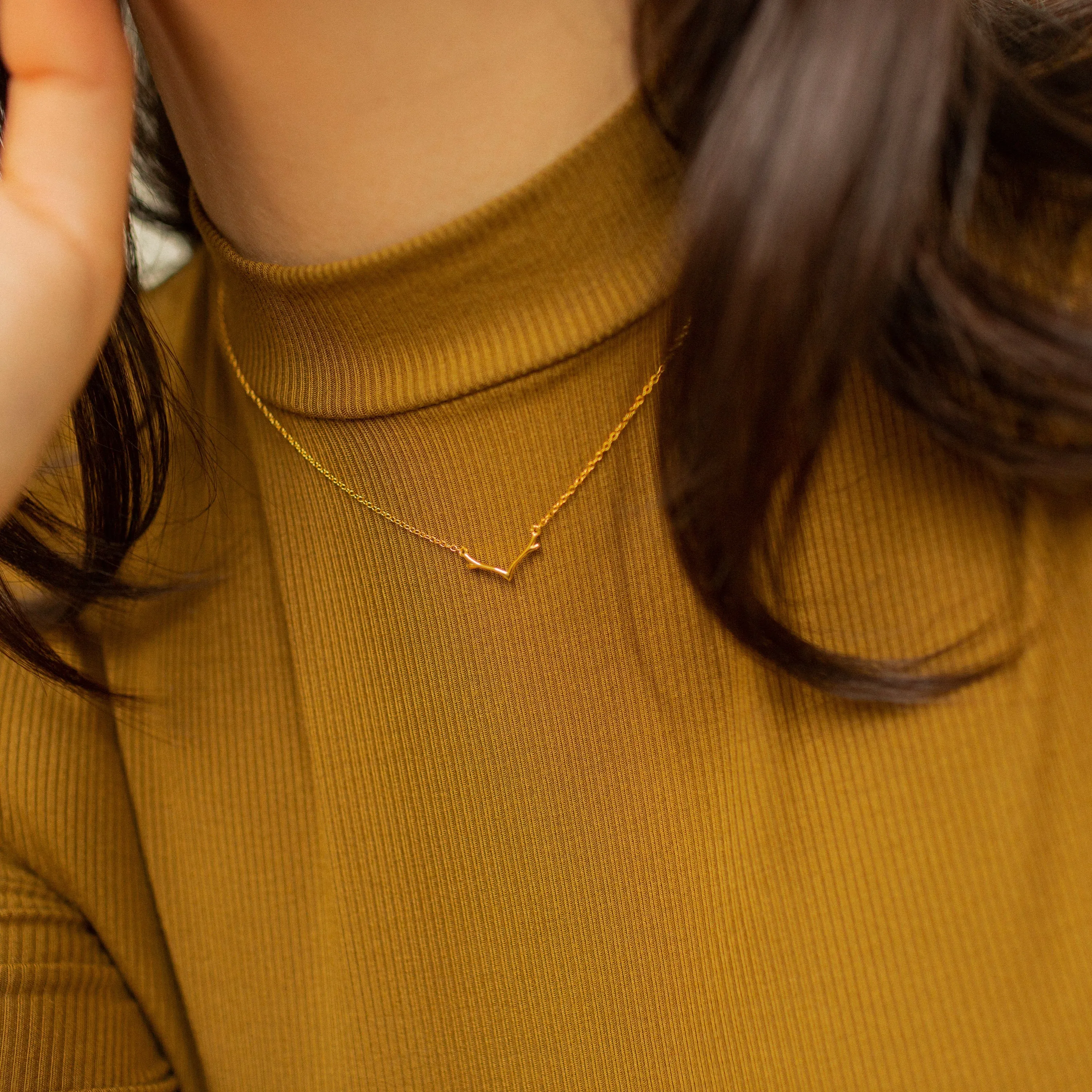 Dainty Antler Necklace