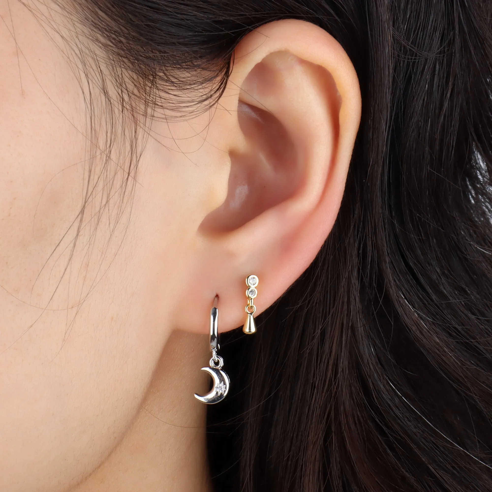 Dazzling Moon Drop Earrings