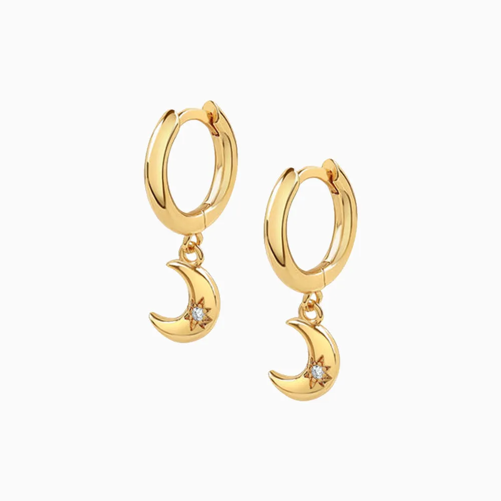 Dazzling Moon Drop Earrings