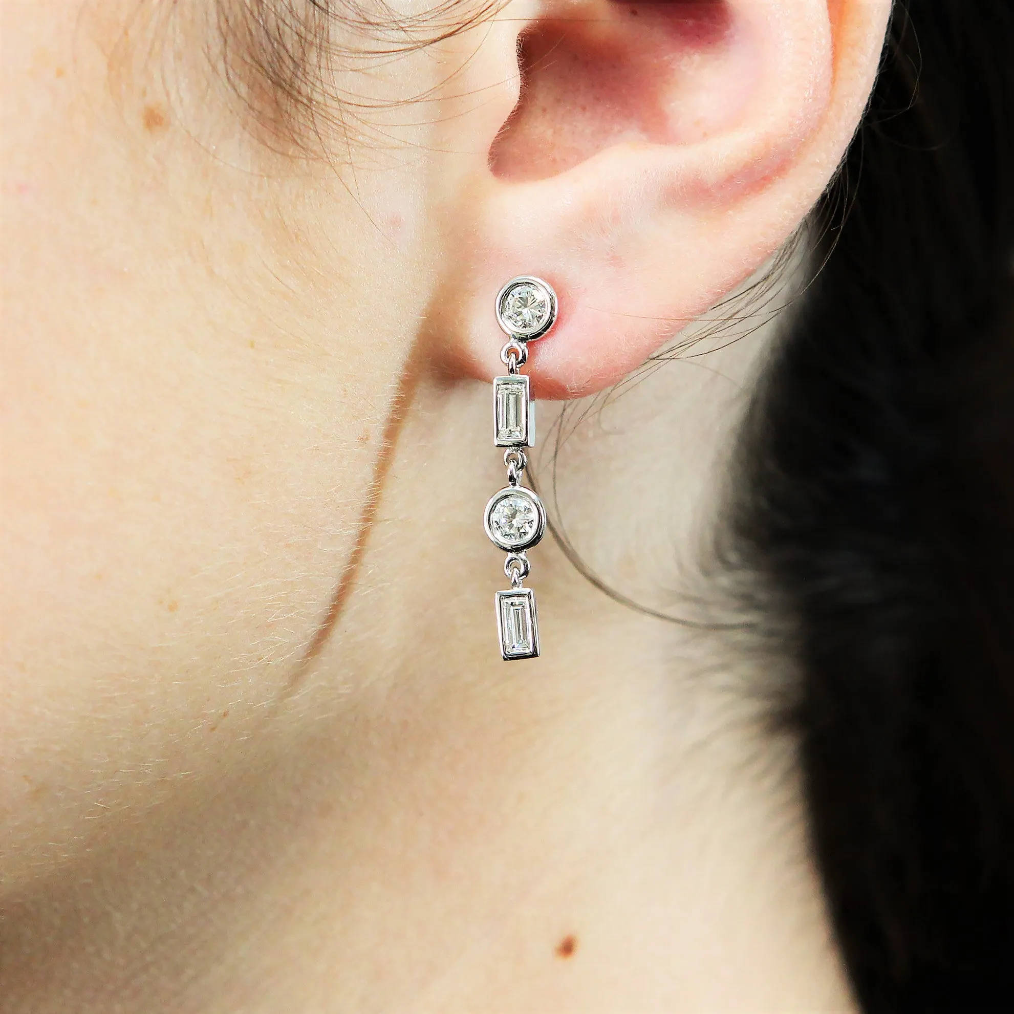 Diamond Drop Earrings