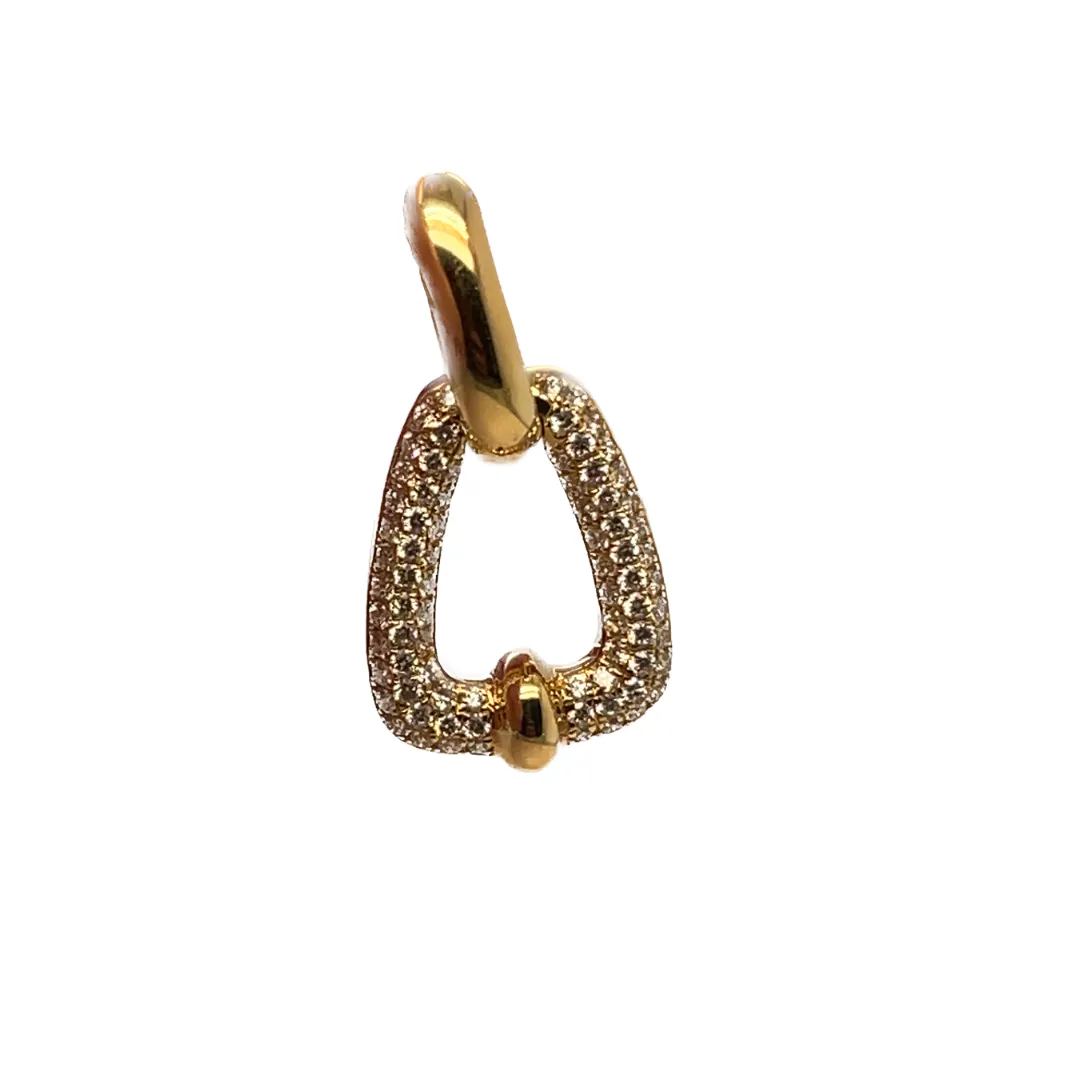 Diamond Stirrup Drop Earring