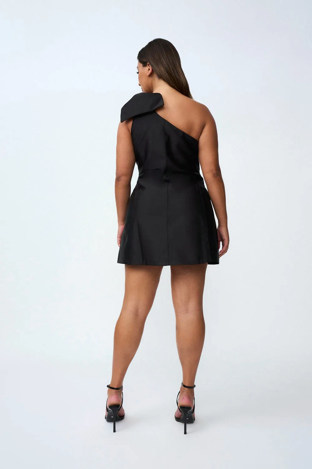 Diana Bow Mini Dress - Black